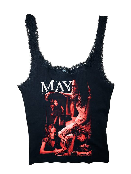 MAY Ribbed Lace Tank