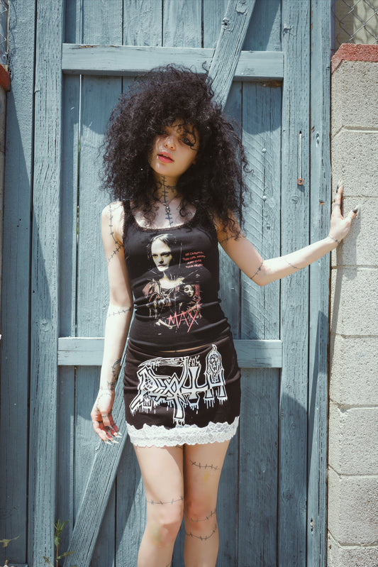 MAY - Doll Ribbed Lace Tank