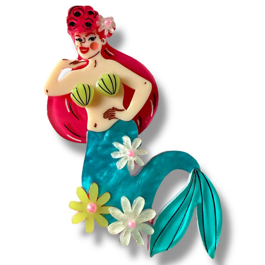 Pearl the Mermaid Brooch by Marla VonDuta x Lipstick & Chrome