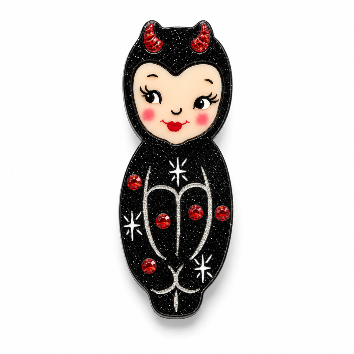 Midnight Mischief Brooch by 50's Vintage Dame x Lipstick & Chrome