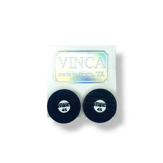 Vinyl Record Earrings - For the vintage vinyl music enthusiast