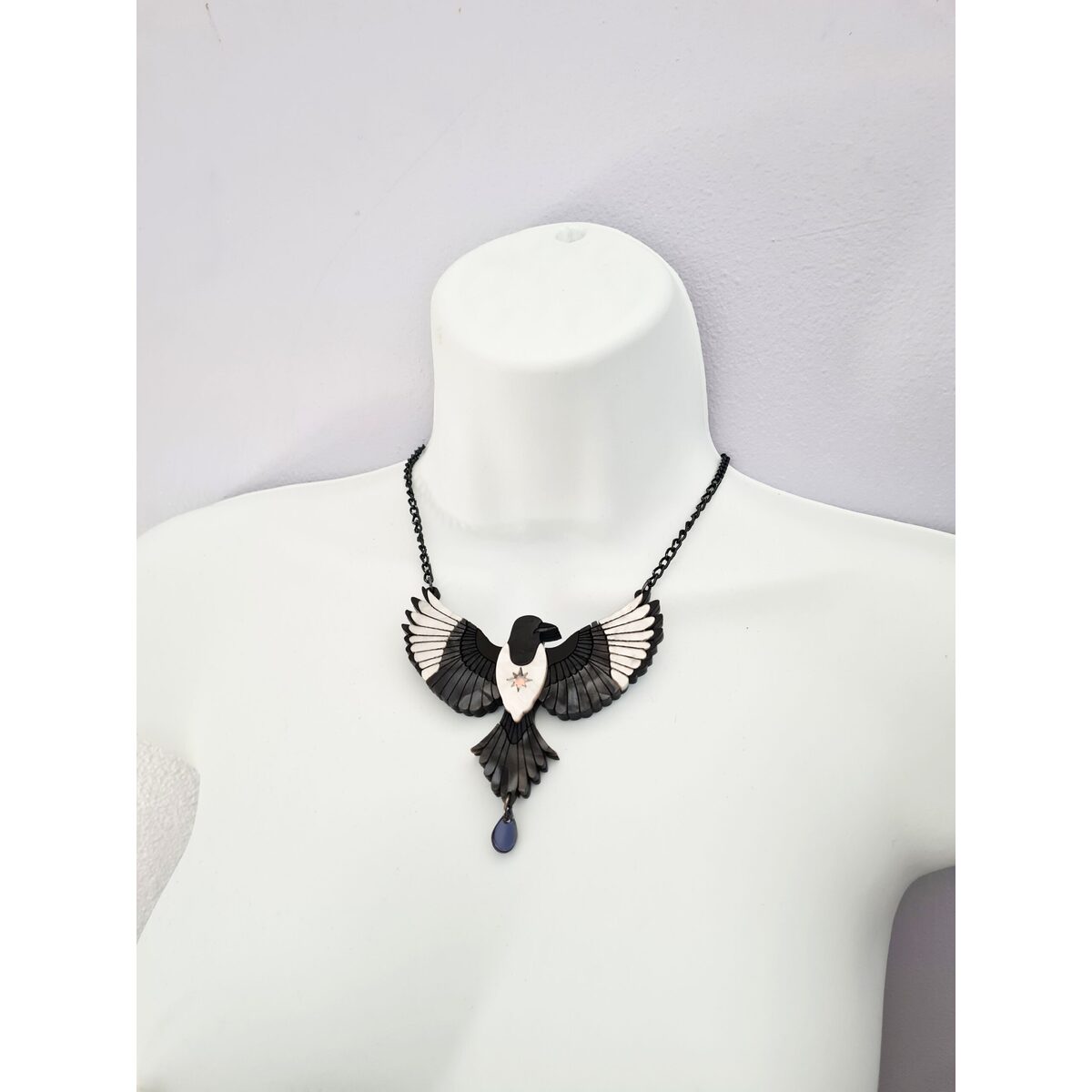 Mystic Magpie Brooch or Necklace by Cherryloco Jewellery