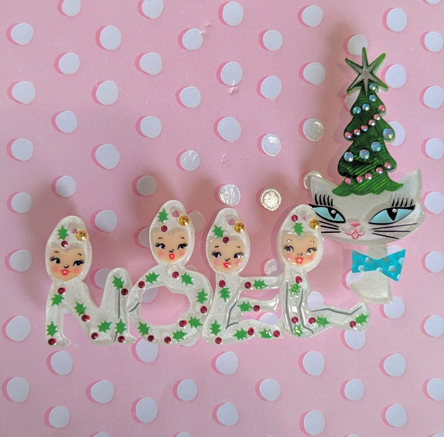 Playful Pixies NOEL Brooch by 50's Vintage Dame x Lipstick & Chrome