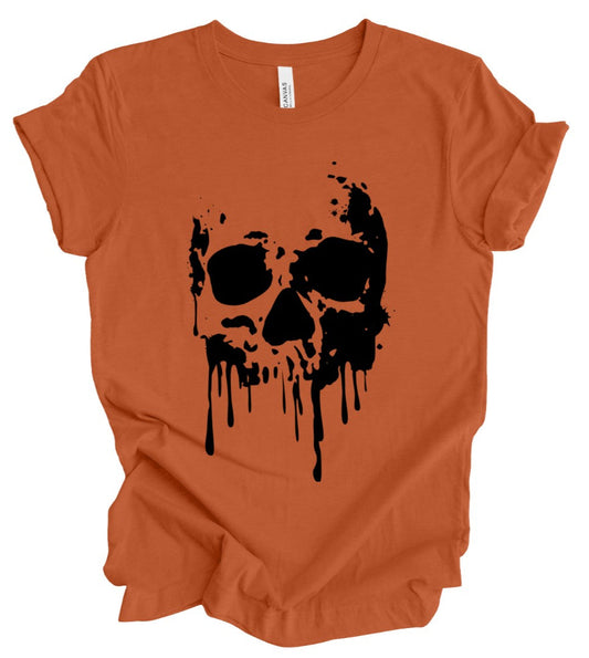 Dripping Skull - PUMPKIN - T-Shirt