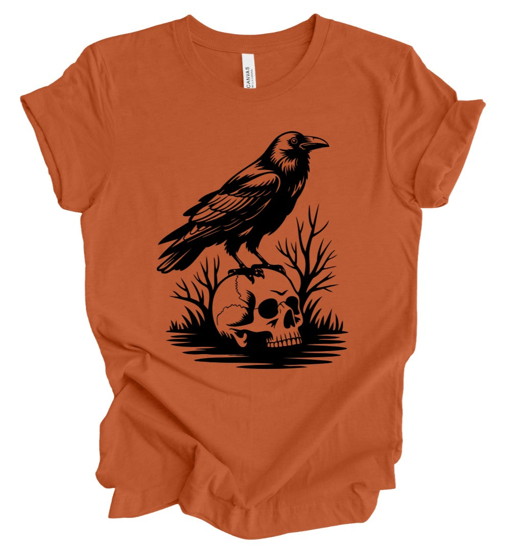 Raven Skull - PUMPKIN - T-Shirt