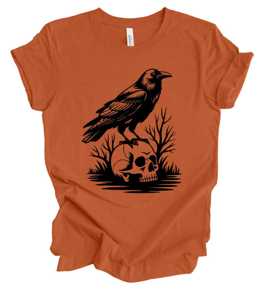 Raven Skull - PUMPKIN - T-Shirt