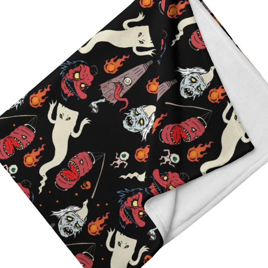Japanese Demons Throw Blanket