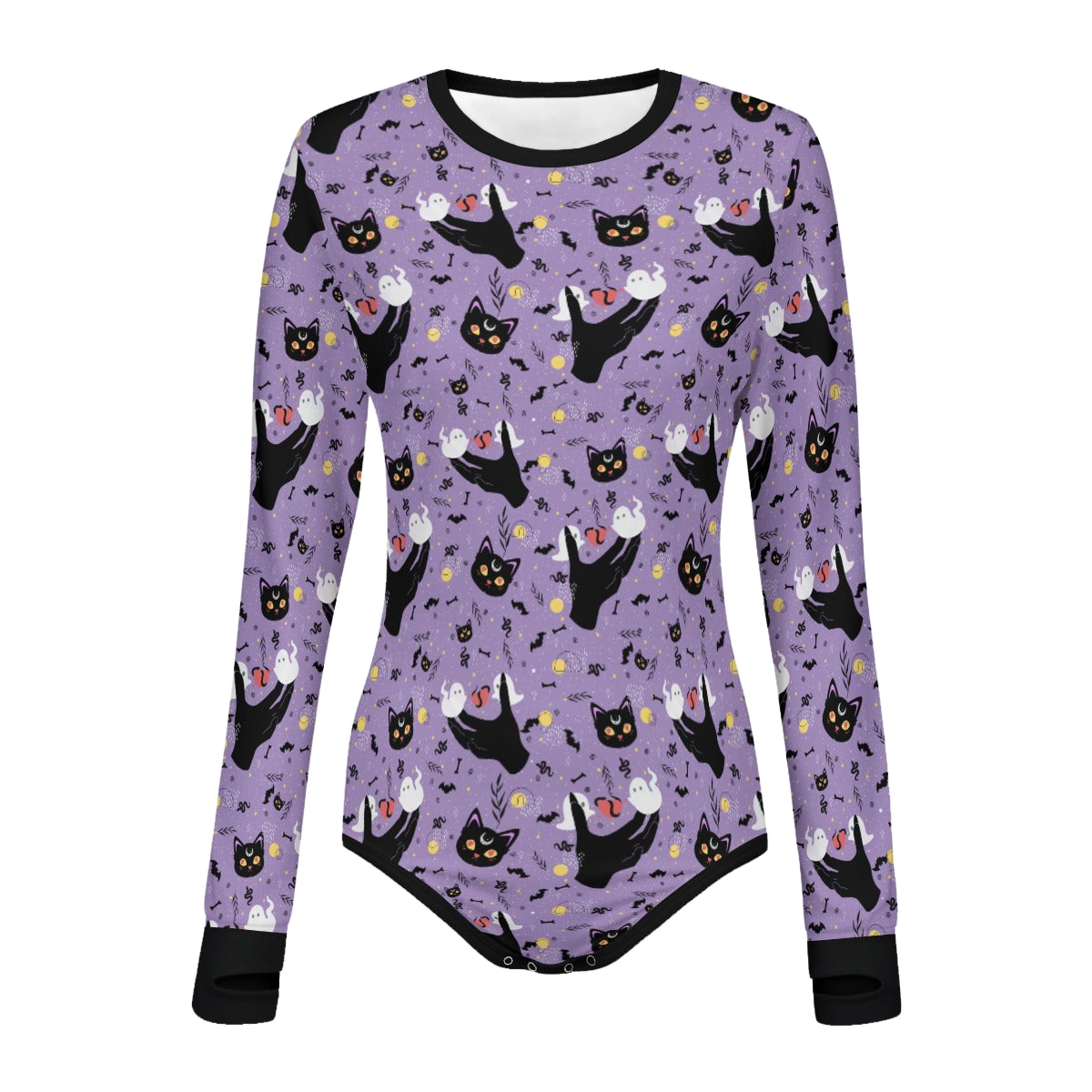 Midnight Familiar Long Sleeve CuddleSuit