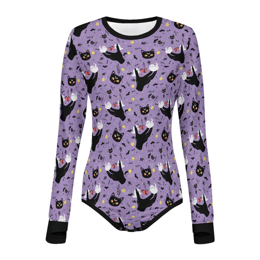 Midnight Familiar Long Sleeve CuddleSuit