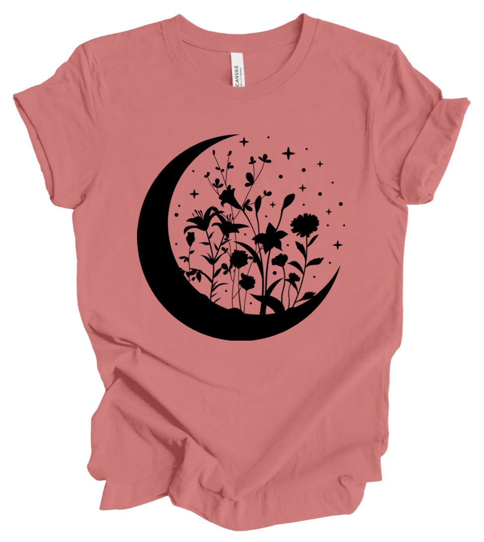 Floral Moon - DUSTY ROSE - T-Shirt