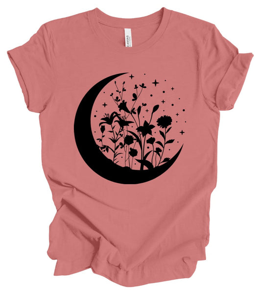 Floral Moon - DUSTY ROSE - T-Shirt