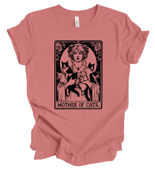 Mother of Cats Tarot - DUSTY ROSE - T-Shirt