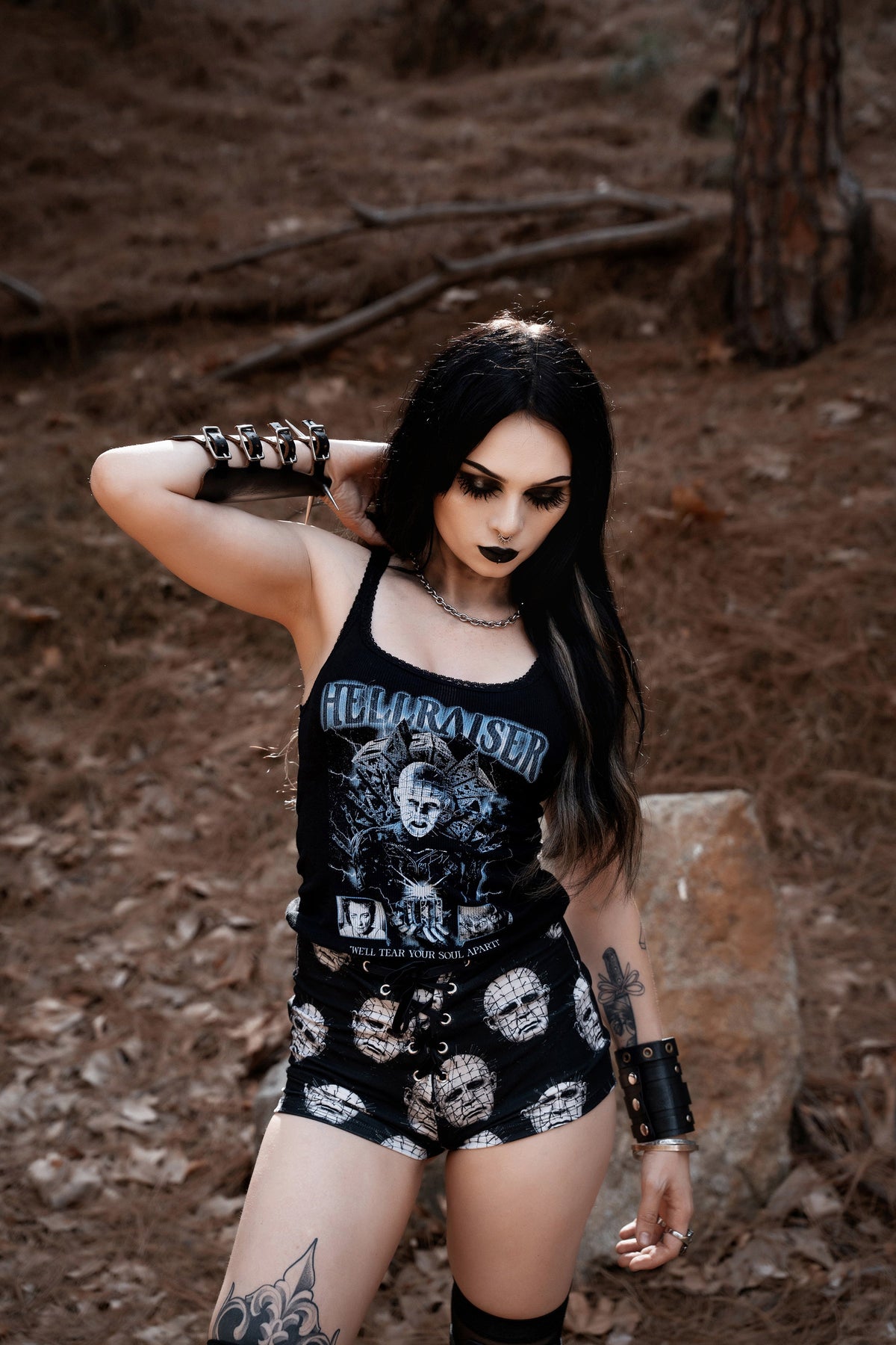 Tear Your Soul Ribbed Lace Tank