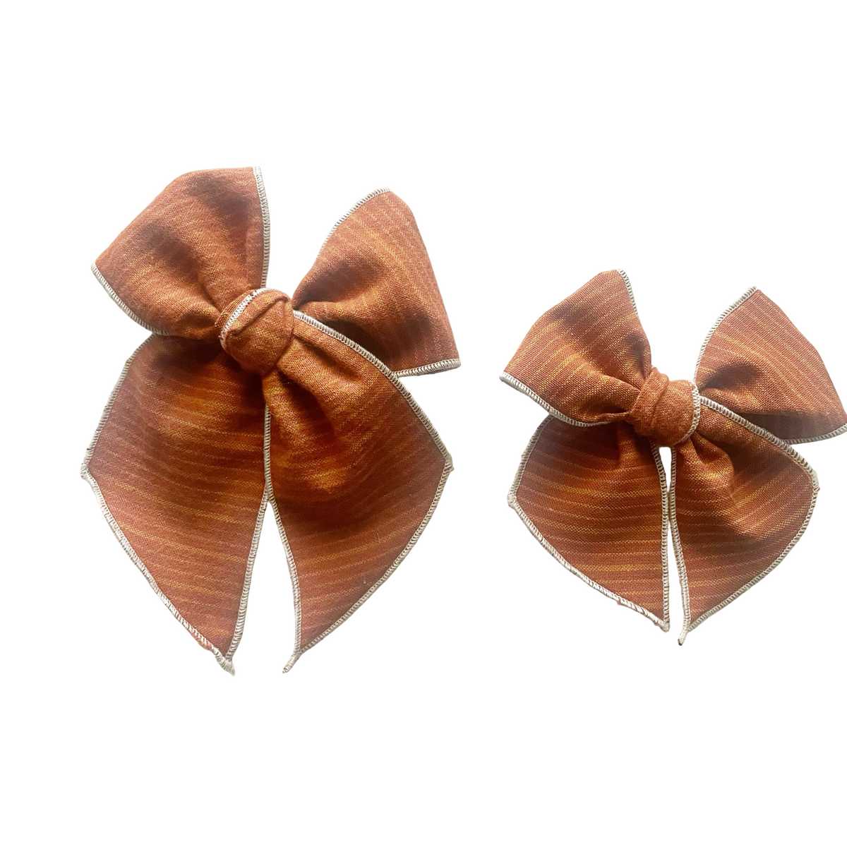 Brushed Autumn Striped Elle  Bow