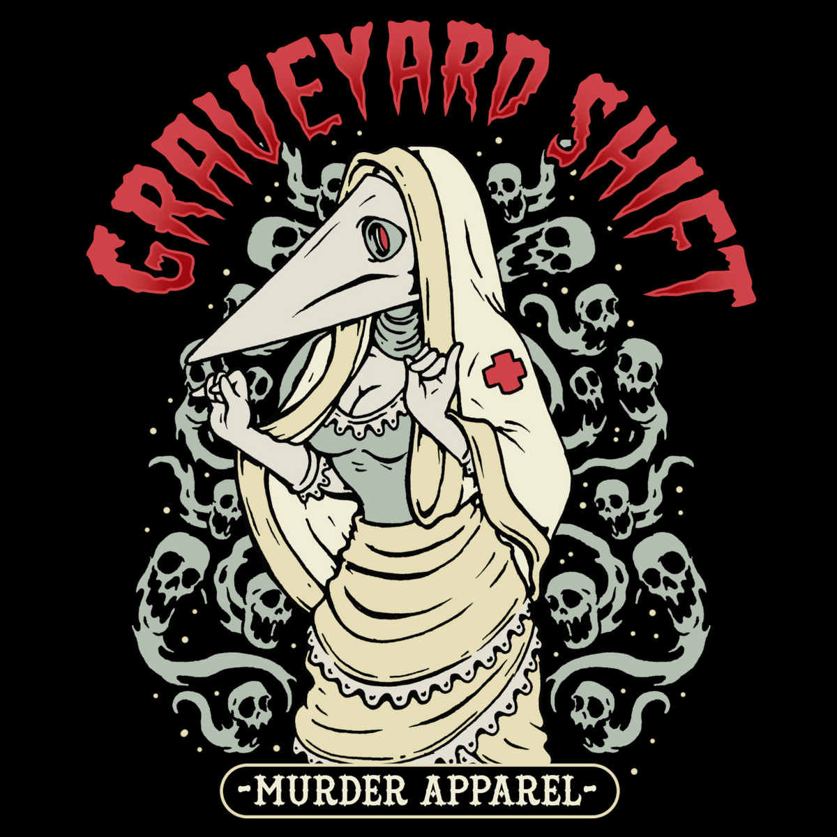 Plague Nurse Graveyard Shift T-Shirt