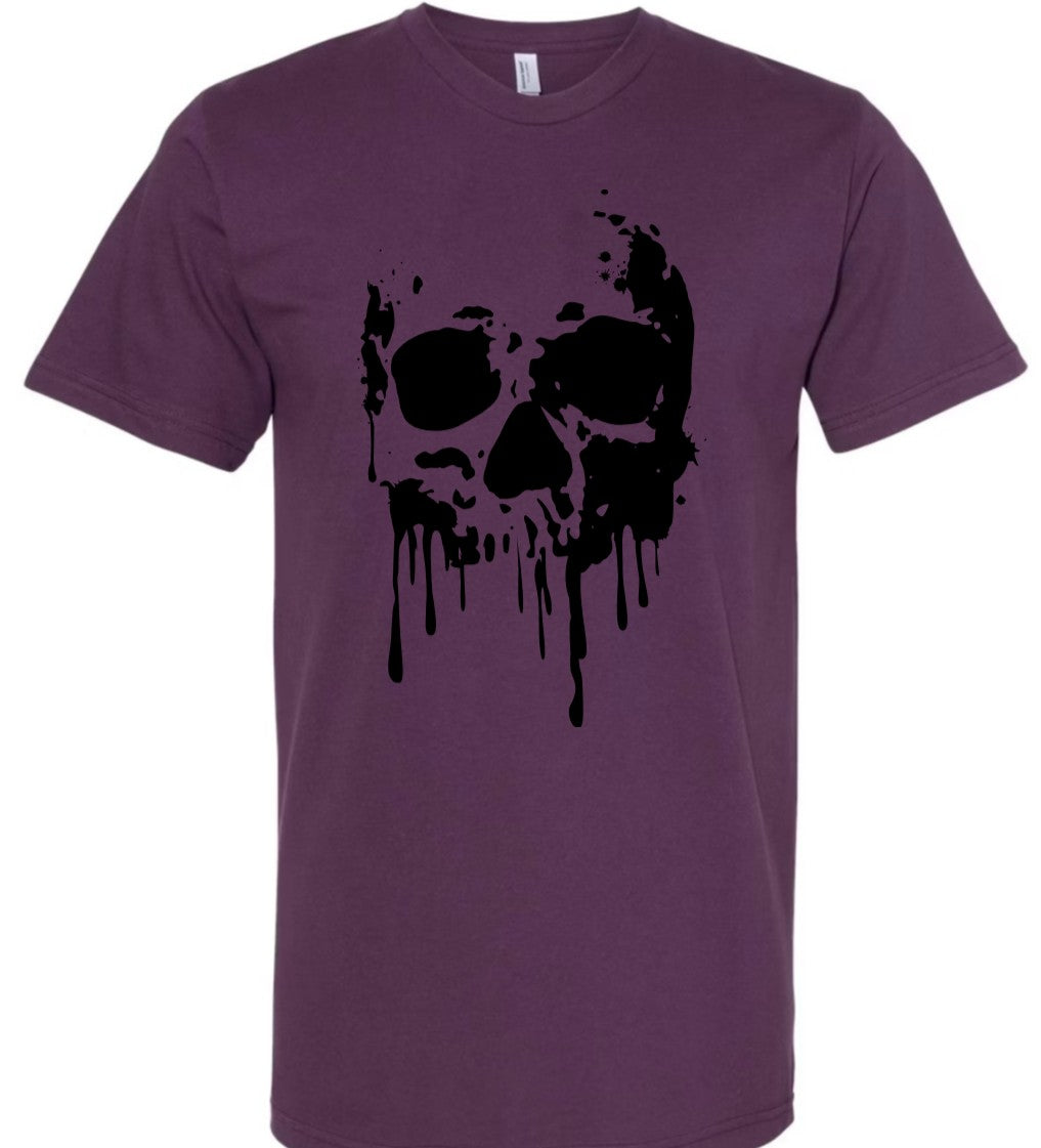 Dripping Skull - PLUM - T-Shirt