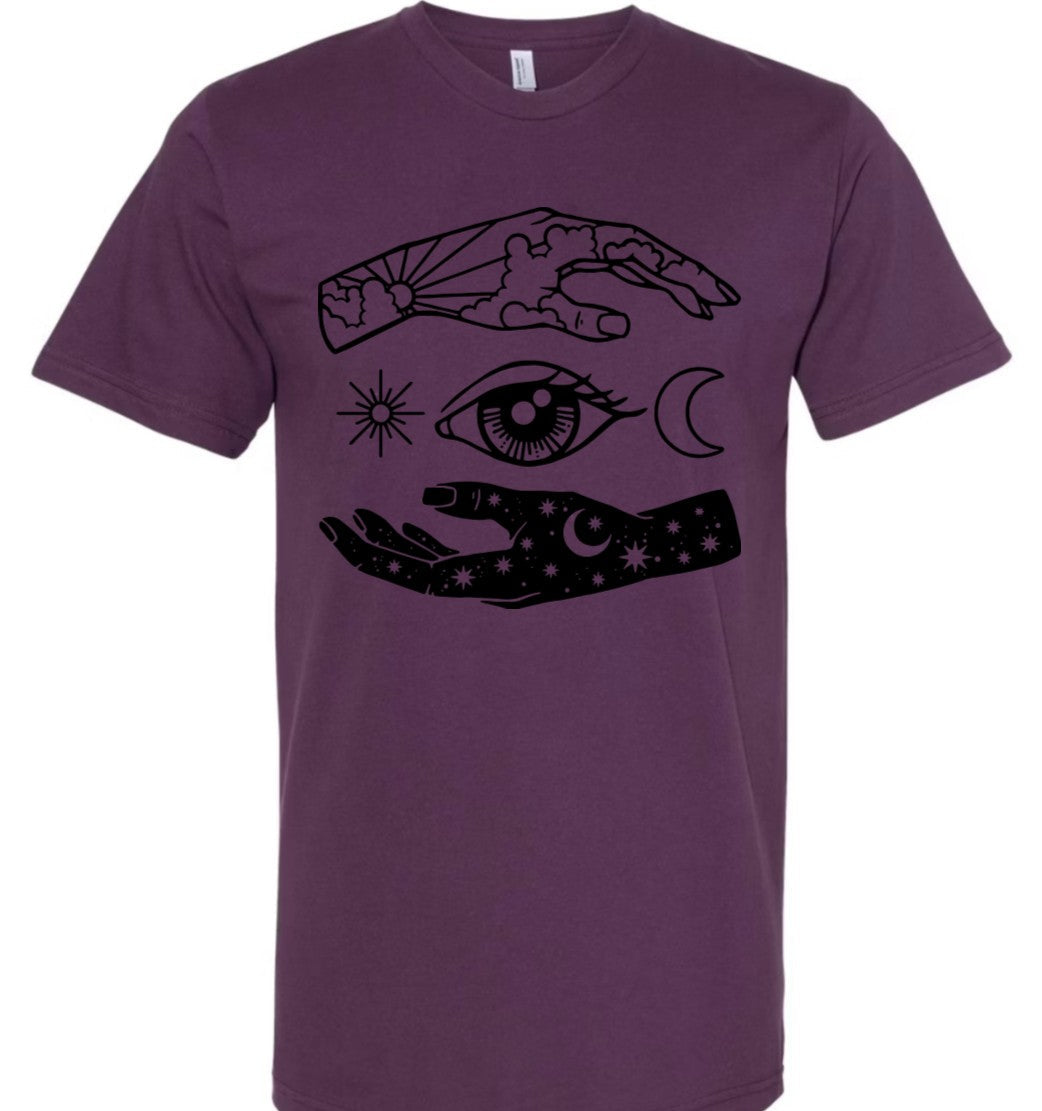 Celestial Hands - PLUM - T-Shirt