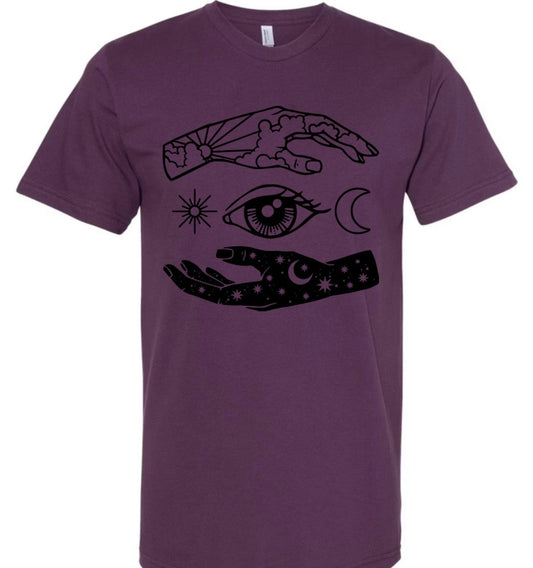 Celestial Hands - PLUM - T-Shirt