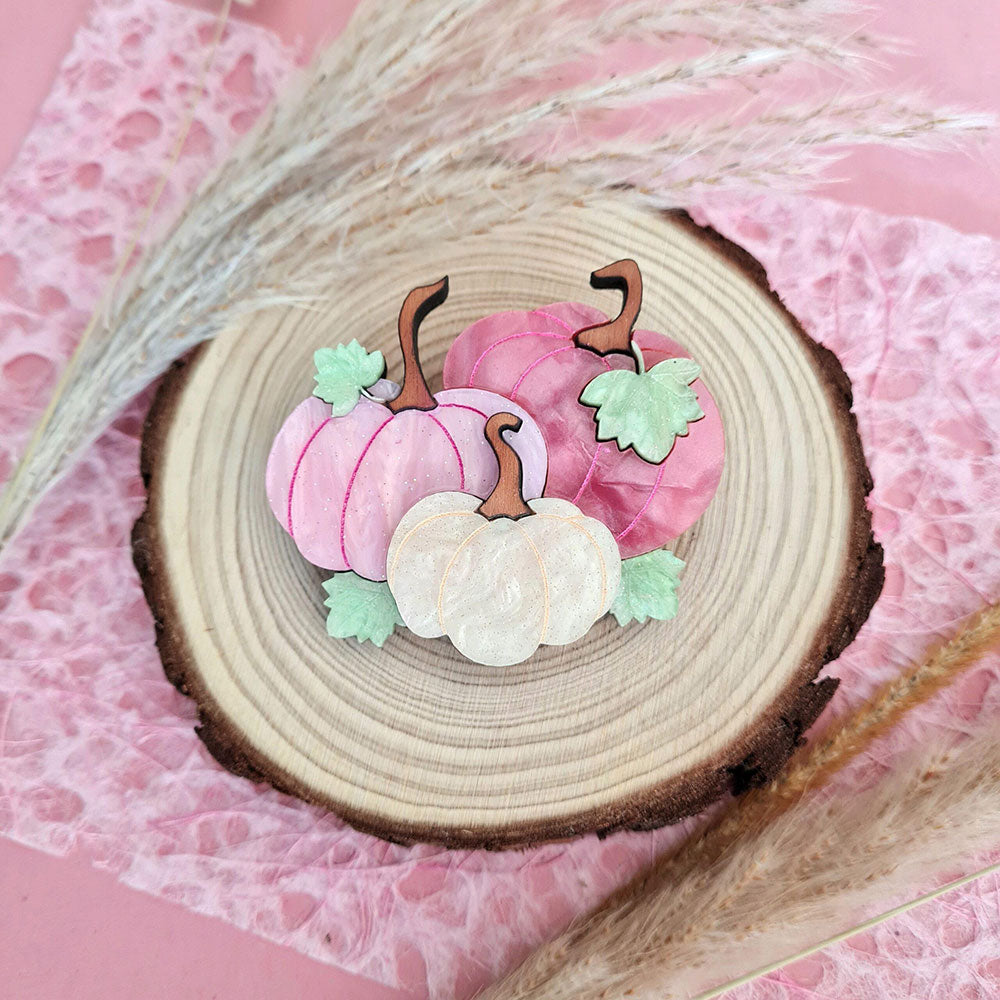 Pumpkin Patch Brooch by Cherryloco