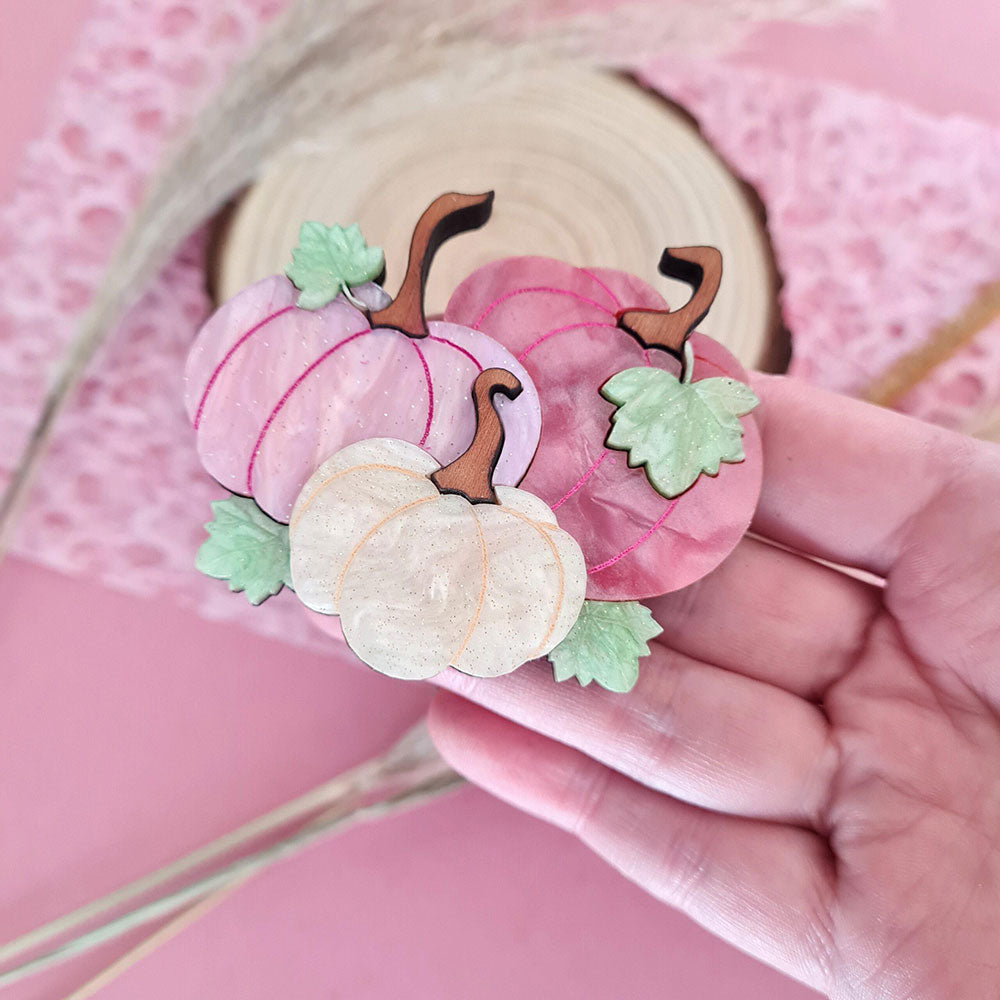 Pumpkin Patch Brooch by Cherryloco