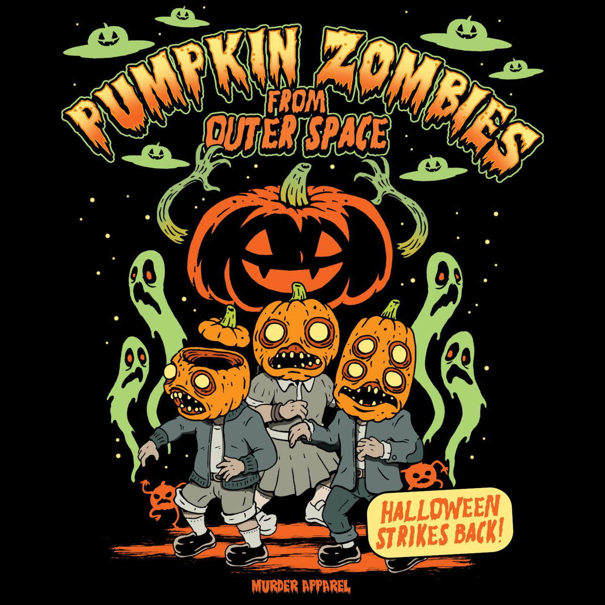 Pumpkin Space Zombies T-shirt