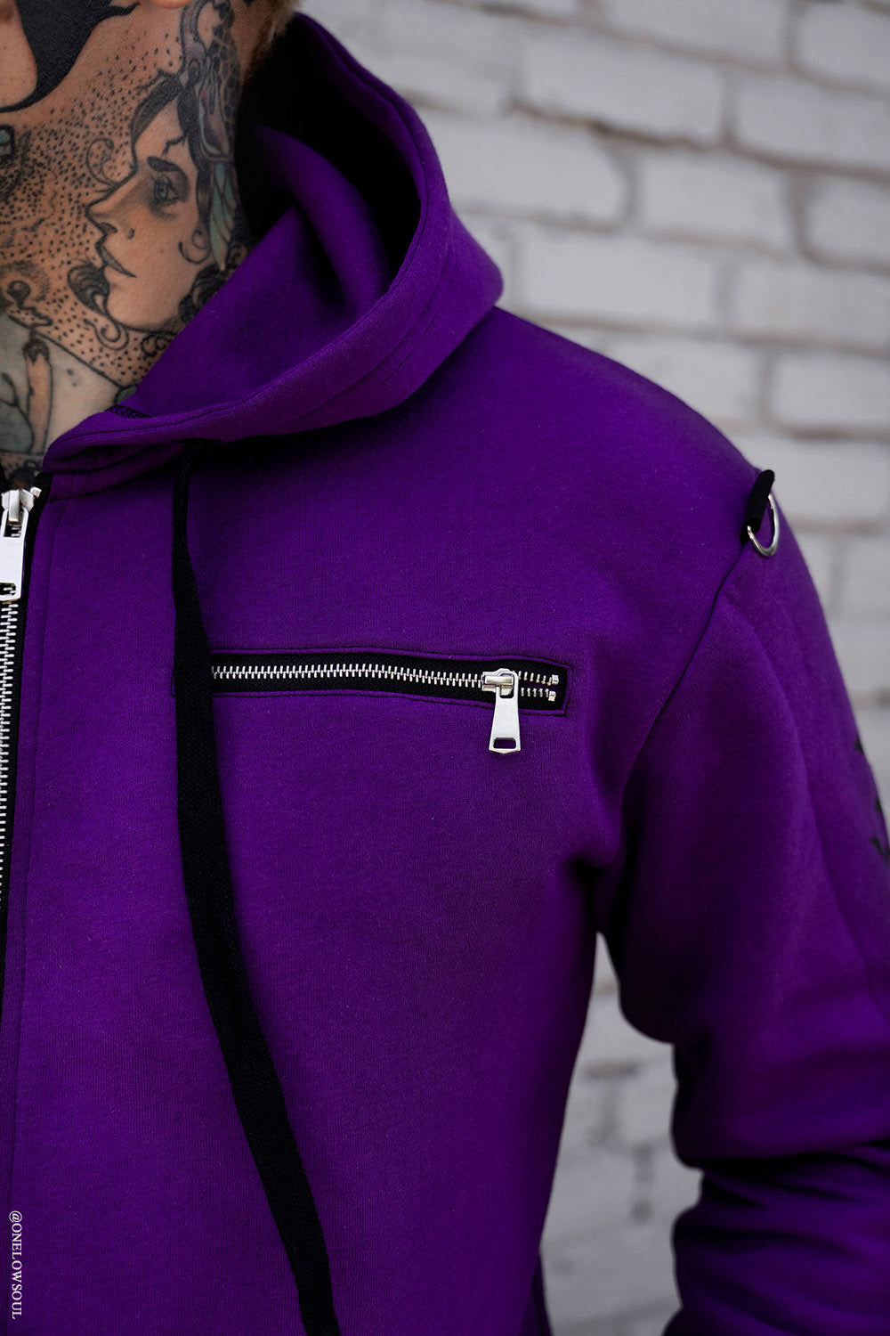 Split Mage Hoodie [Black/Purple]