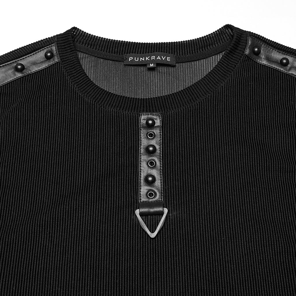 Black Static Sheer Mesh Vest