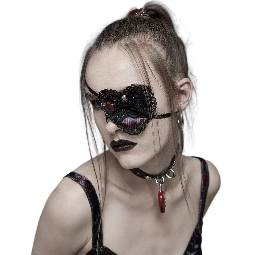 Bleeding Heart Skull Lace Patch