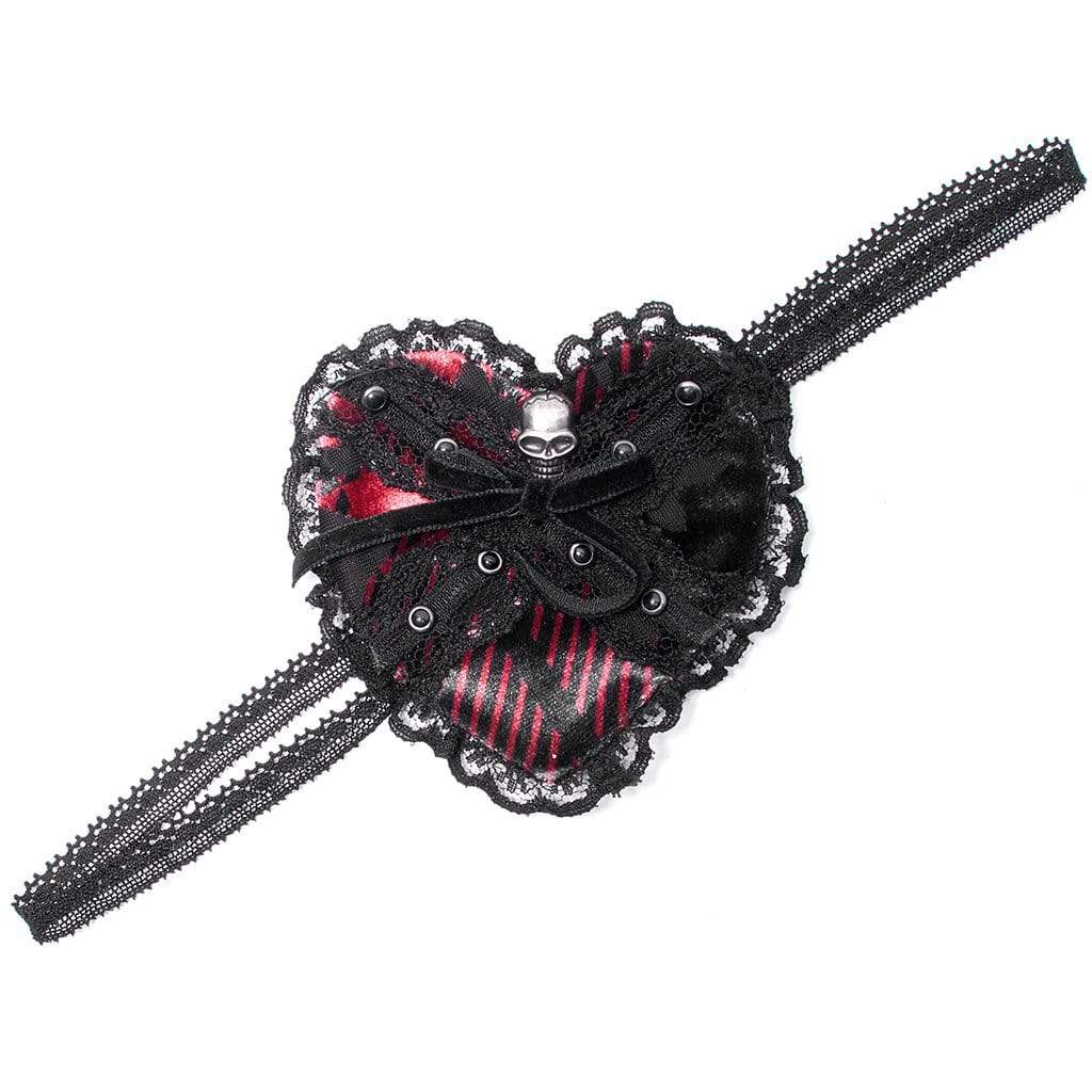 Bleeding Heart Skull Lace Patch
