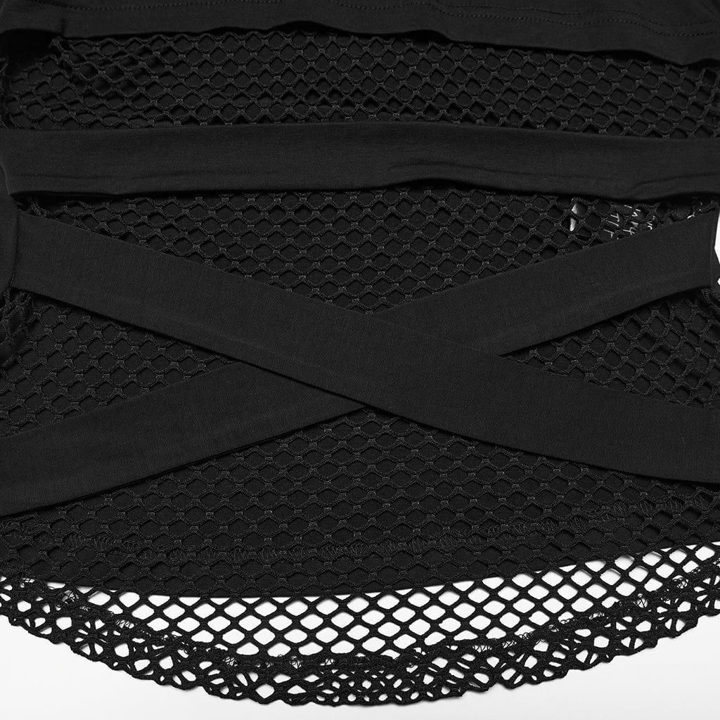 Null Sector Cutout Hooded Tank