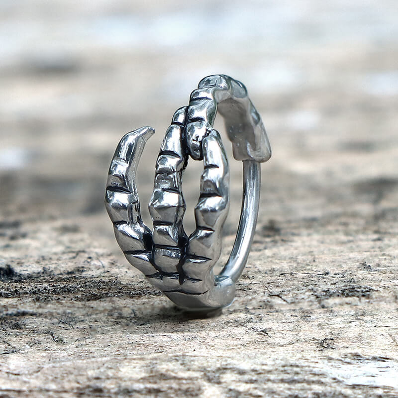 Punk Dragon Claw Stainless Steel Earrings