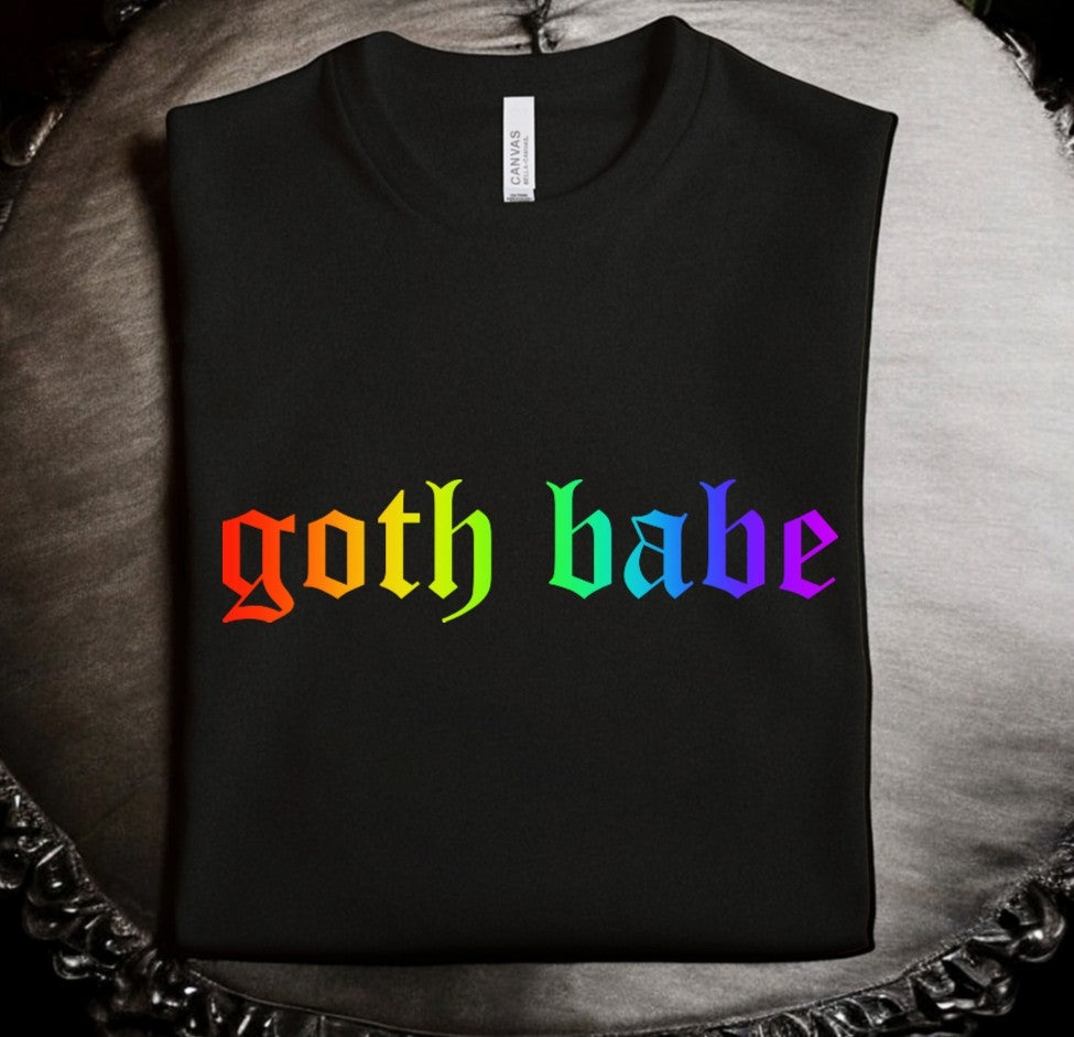 Rainbow Goth Babe T-shirt