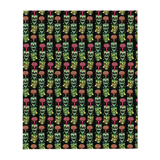 Zombie Rave Throw Blanket