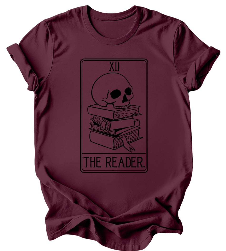 The Reader Tarot - Burgundy or Emerald T-Shirt