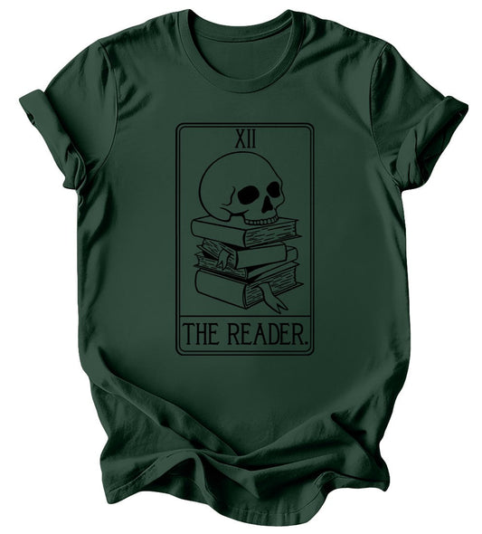 The Reader Tarot - Burgundy or Emerald T-Shirt