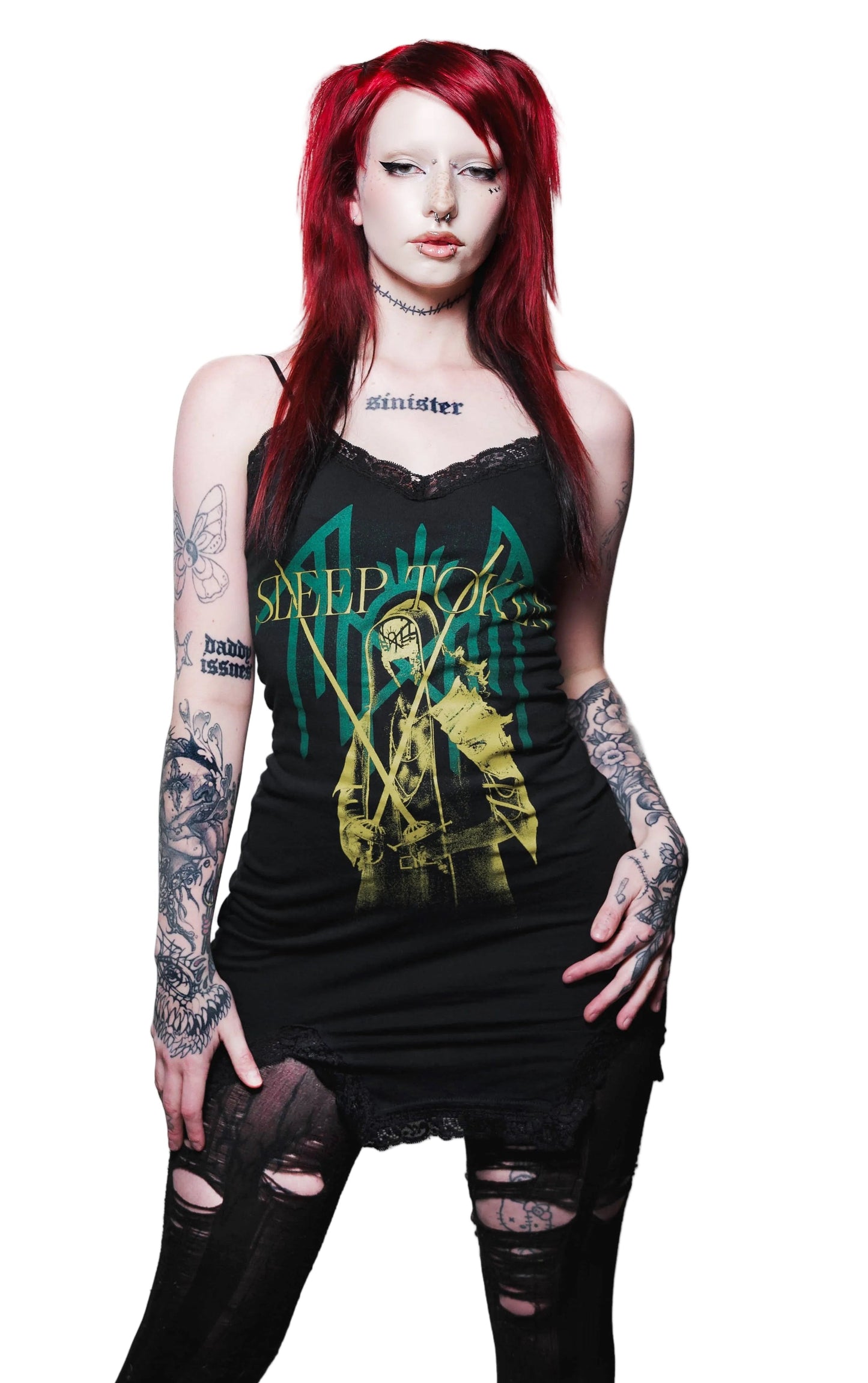 Sleep Token Slit Lace Dress