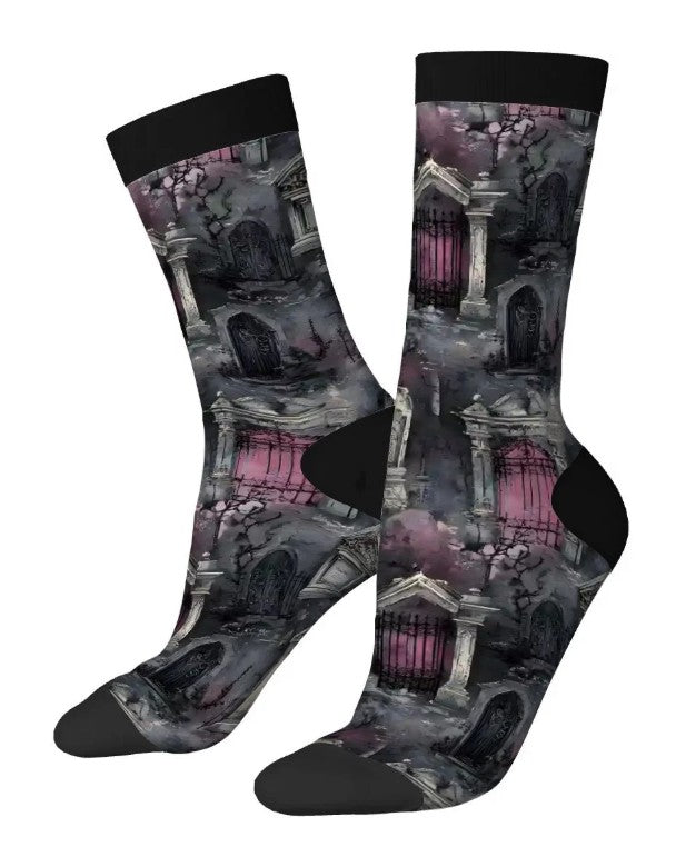 Novelty Socks - Eerily Ever After Mausoleums