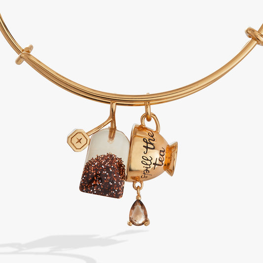 'Spill the Tea' Cup & Tea Bag Charm Bangle