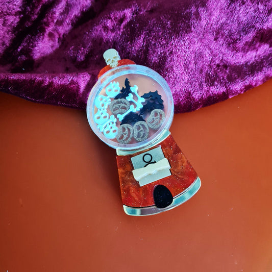 Spooky Sweet Gumball Machine Brooch by Cherryloco Jewellery