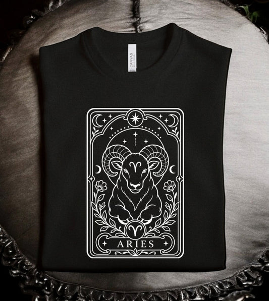 Aries Tarot - Available in T-Shirt, Pullover, Hoodie, Tank, Cropped t-shirt or Long Sleeve