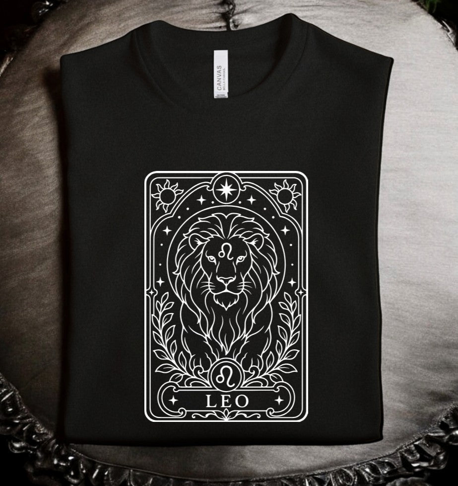 Leo Tarot - Available in T-Shirt, Pullover, Hoodie, Tank, Cropped t-shirt or Long Sleeve