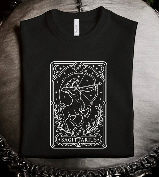 Sagittarius Tarot - Available in T-Shirt, Pullover, Hoodie, Tank, Cropped t-shirt or Long Sleeve