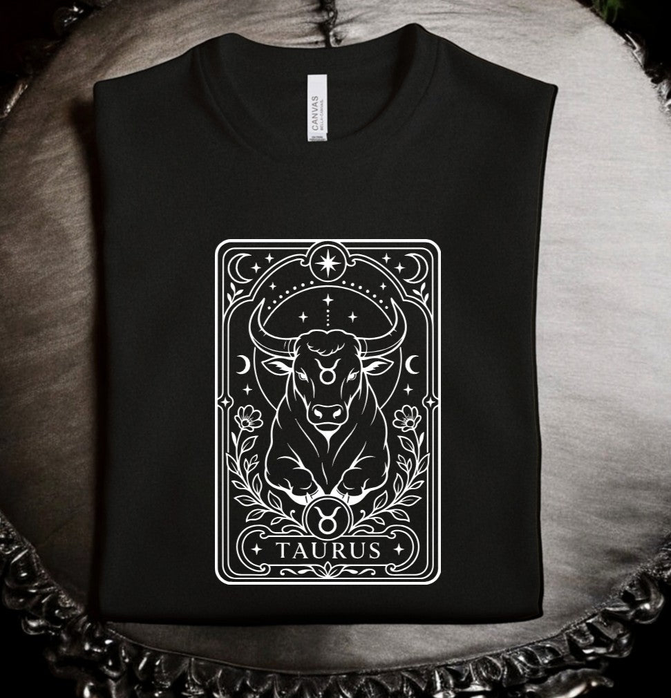 Taurus Tarot - Available in T-Shirt, Pullover, Hoodie, Tank, Cropped t-shirt or Long Sleeve