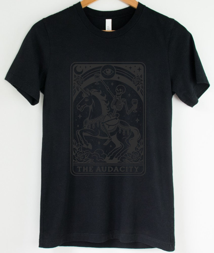 Black on Black - The Audacity Tarot - Available in T-Shirt, Pullover, Hoodie, Tank or Long Sleeve
