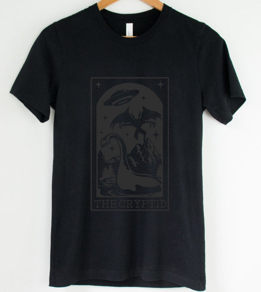 Black on Black - The Cryptid Tarot - Available in T-Shirt, Pullover, Hoodie, Tank or Long Sleeve