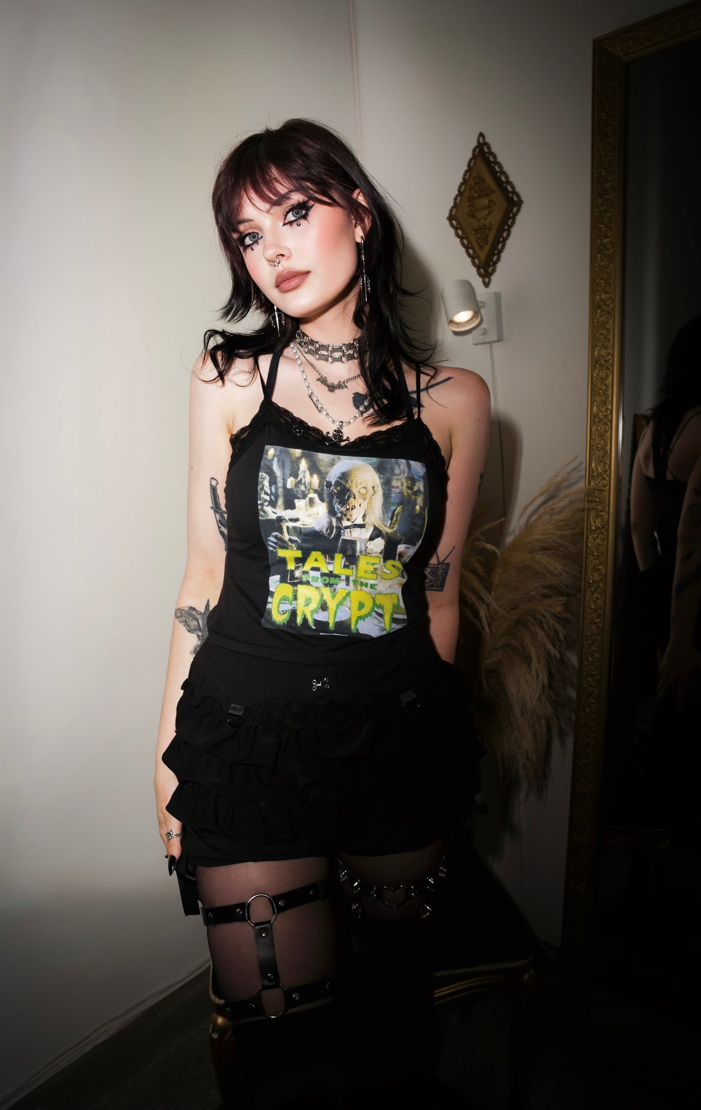 Tales from the Crypt Cropped Lace Tank (Limited edition)