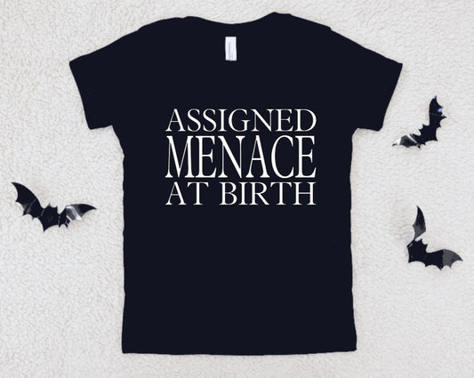 Assigned Menace at birth T-Shirt