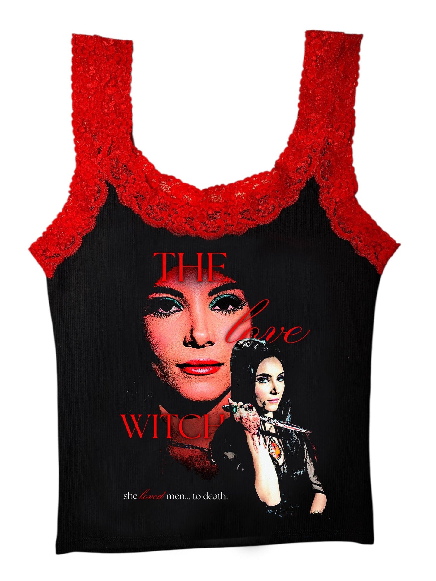 The Love Witch Lace Ribbed Tank