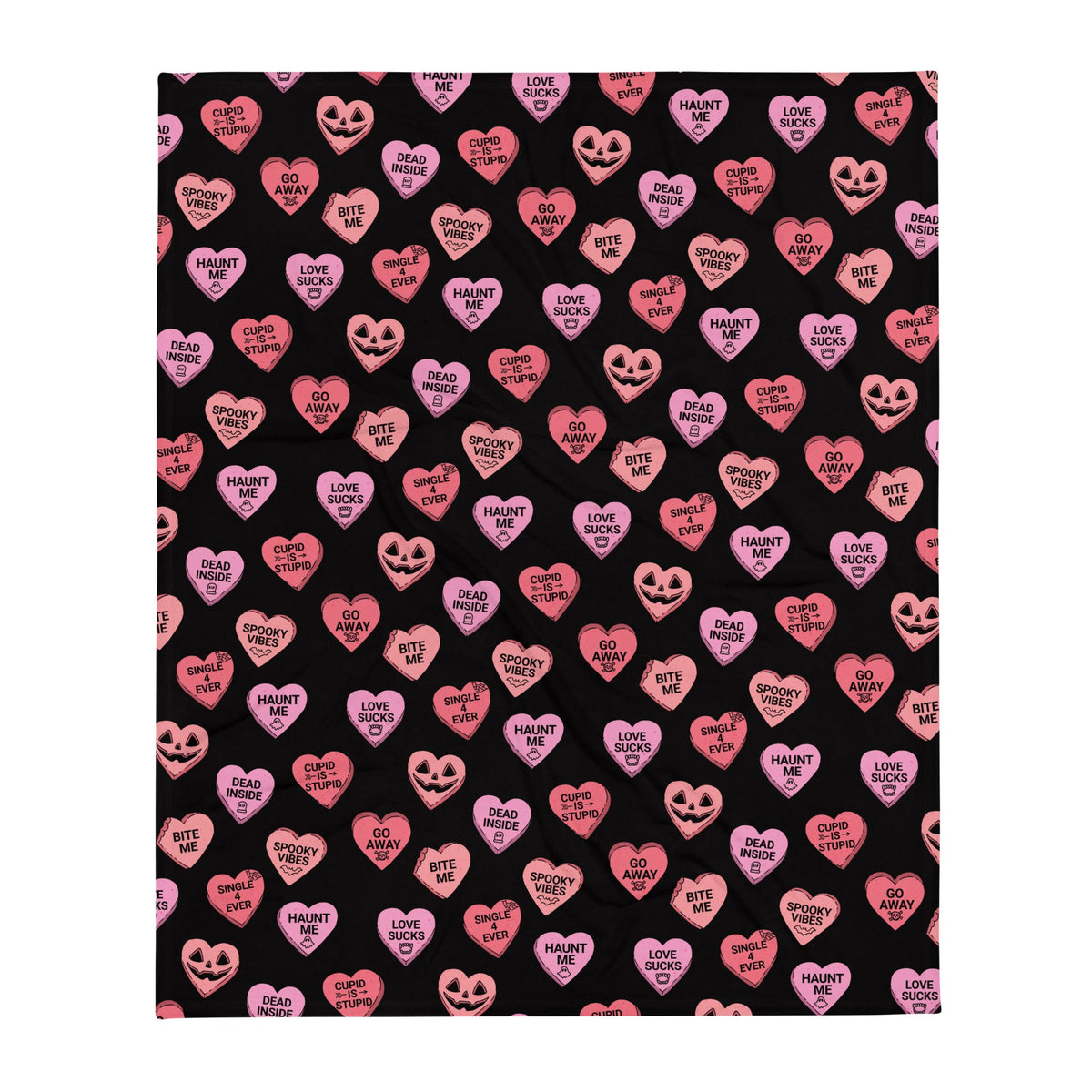 Candy Hearts Throw Blanket
