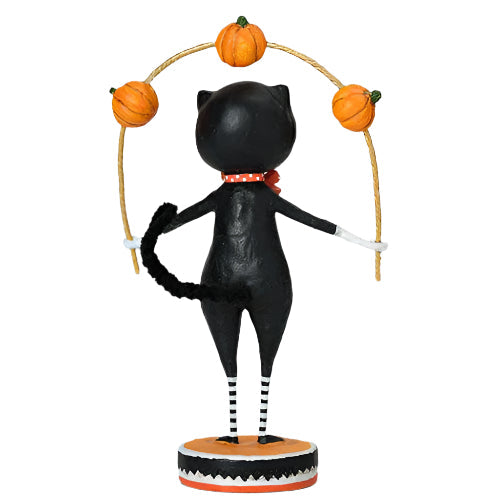 Toss a Jack Cat Halloween Figurine by Lori Mitchell *NEW FOR 2025*